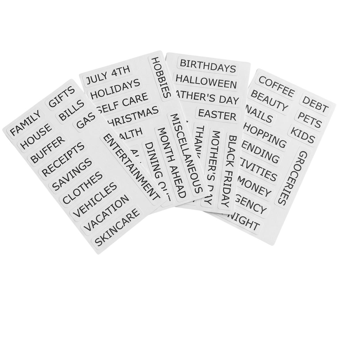 Cash Envelope Sticker Set