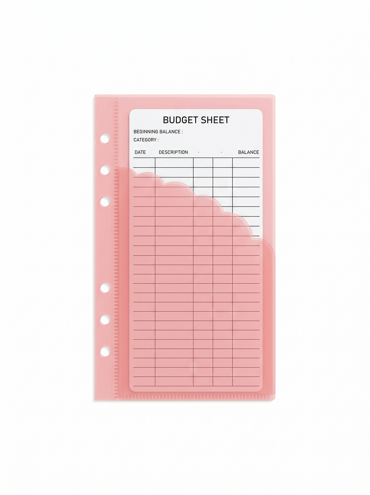 Pink Scallop envelopes set of 5