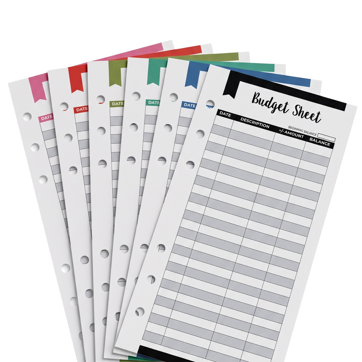 Saving Girl Era Budget Refill Sheets (6/12 Pack)