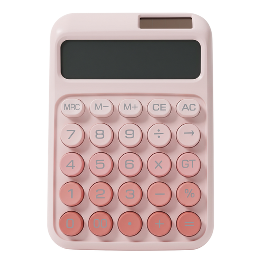 Saving Girl Era Large Pink Desk Calculator