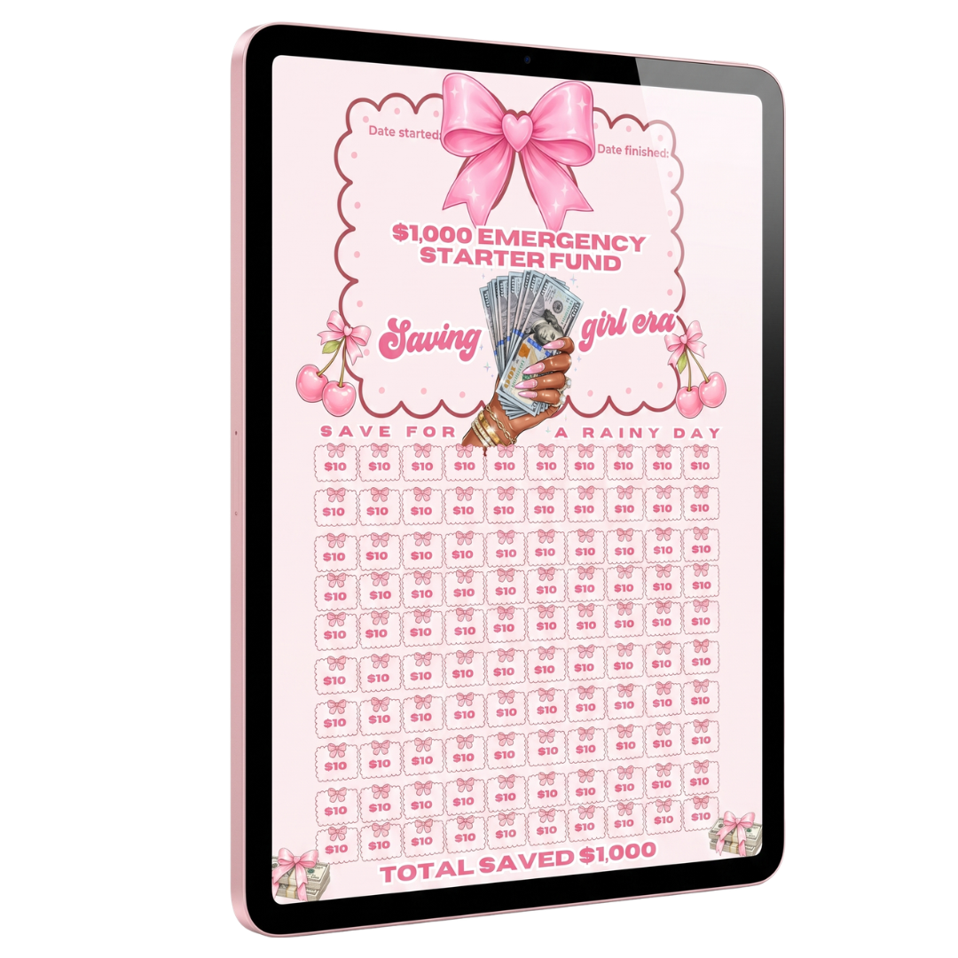 🎀 Saving Girl Era $1,000  Emergency Challenge Template
