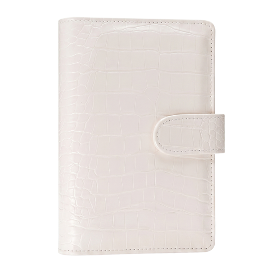 Cream Crocodile A6 Budget Binder