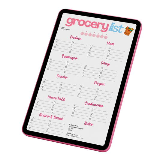 Grocery List Template