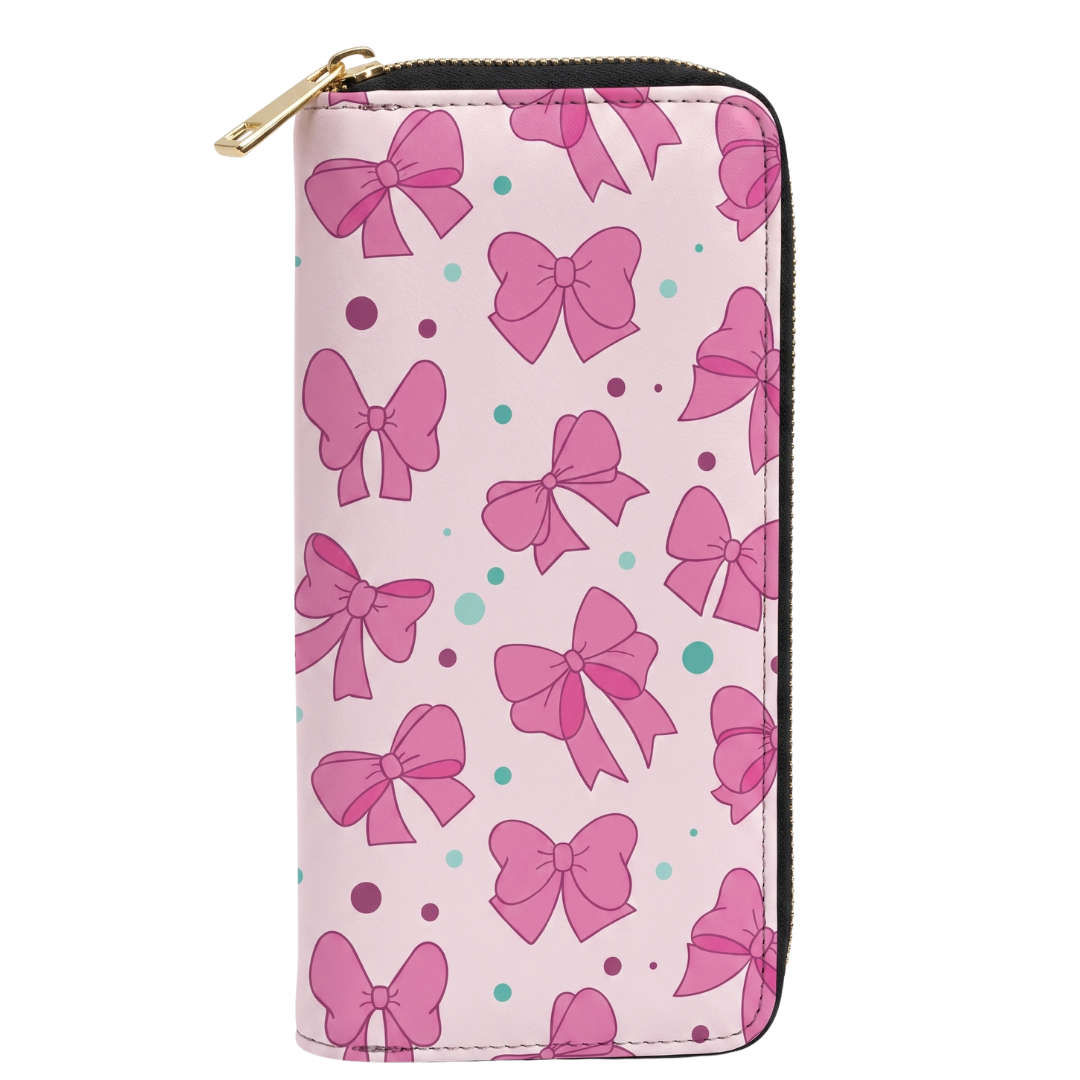 Saving Girl Era Pink Bow Zip-Around Wallet 🎀