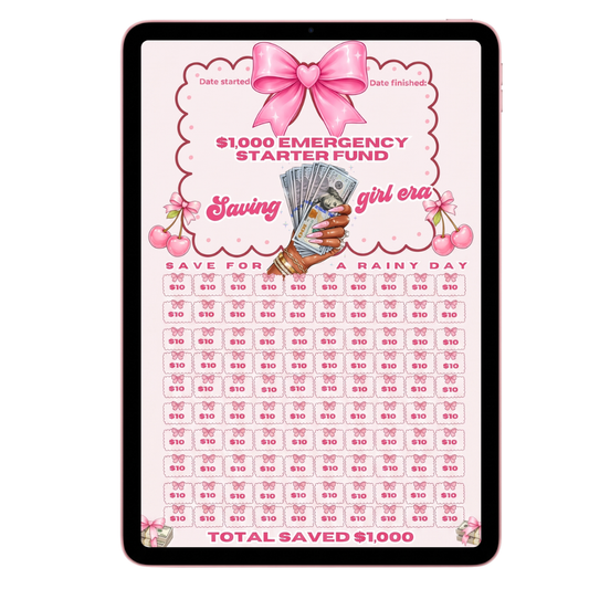 🎀 Saving Girl Era $1,000  Emergency Challenge Template