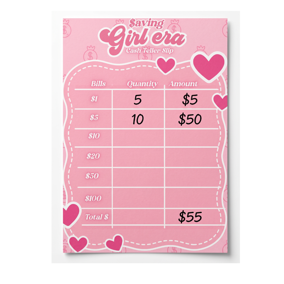 Saving Girl Era Cash Teller Slips 🎀