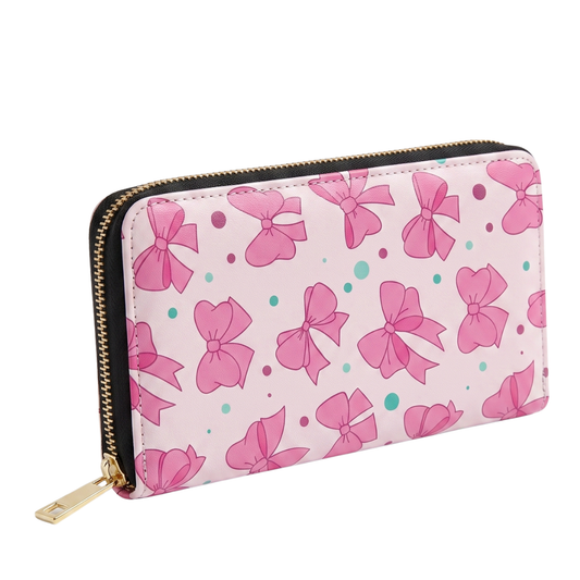 Saving Girl Era Pink Bow Zip-Around Wallet 🎀