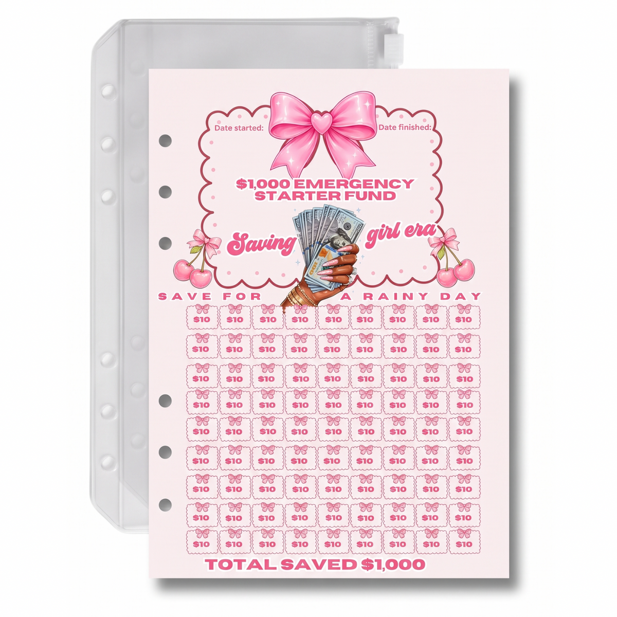 Emergency fund Physical Savings Tracker