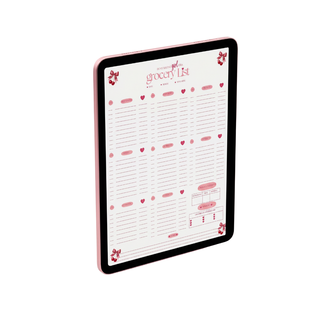 Grocery List Cherry Template