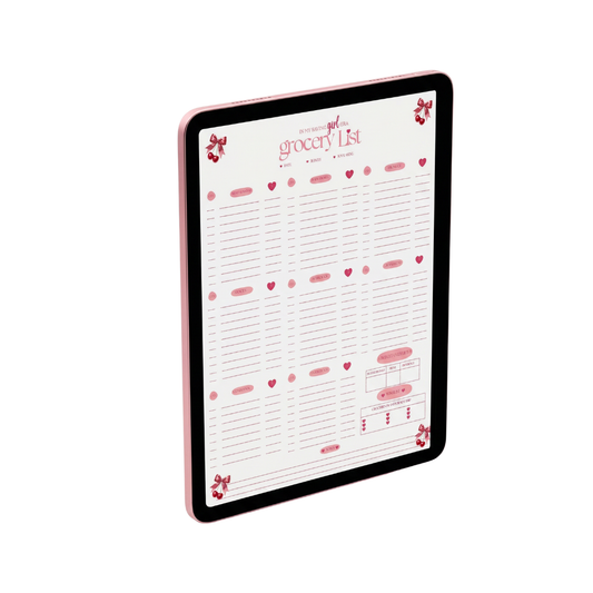 Grocery List Cherry Template