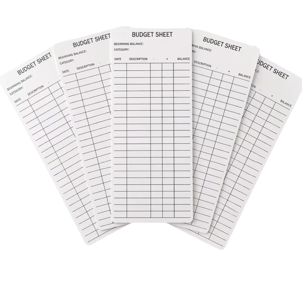 Black & White A6 Budget Tracker Refills