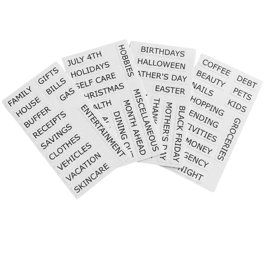 Cash Envelope Sticker Set