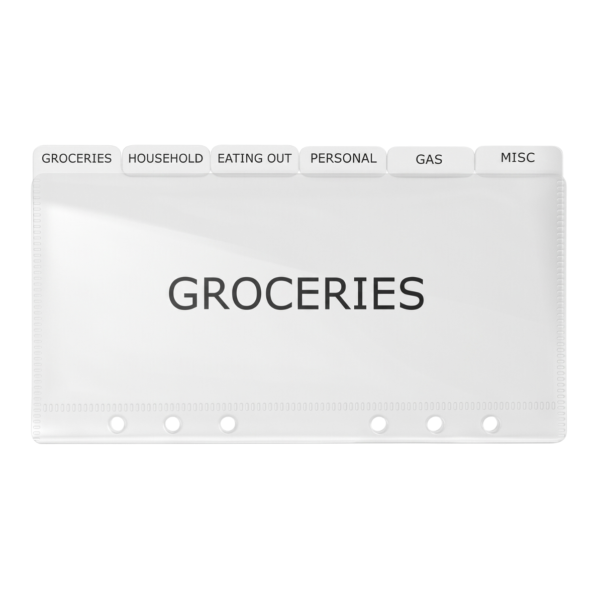 A6 Tabbed Budget Envelopes | Set of 6