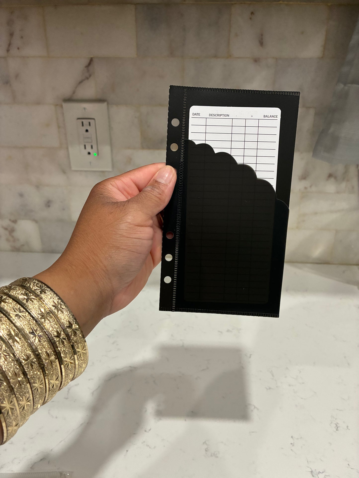 Black & White A6 Budget Tracker Refills