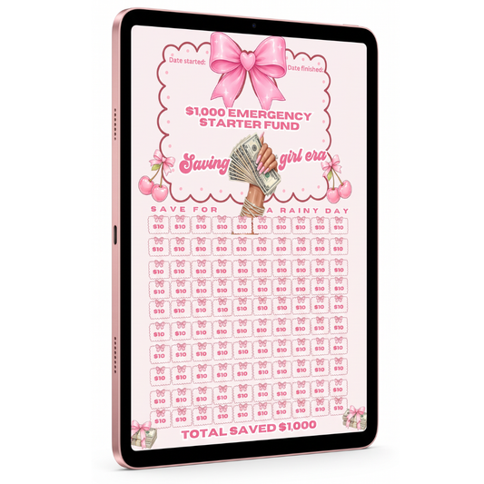 🎀 Saving Girl Era $1,000  Emergency Challenge Template