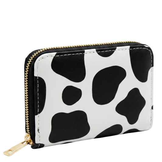 Saving Girl Era Mini Cow Print Wallet