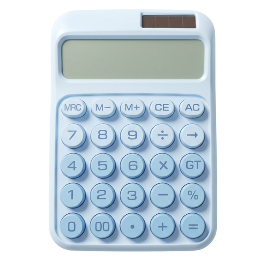 Saving Girl Era Large Pastel Blue Desk Calculator