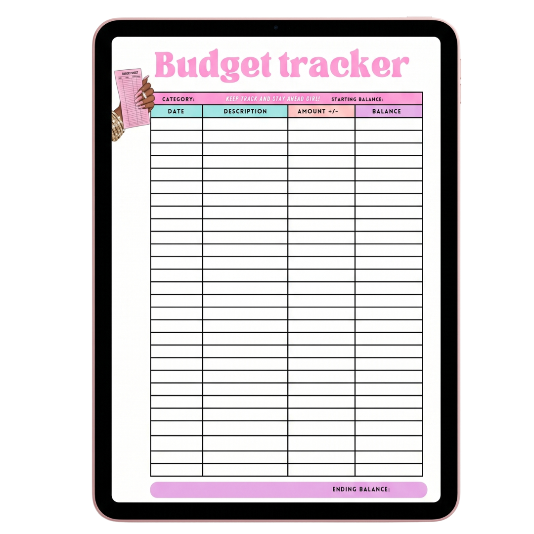 Saving Girl Era Budget Tracker Template