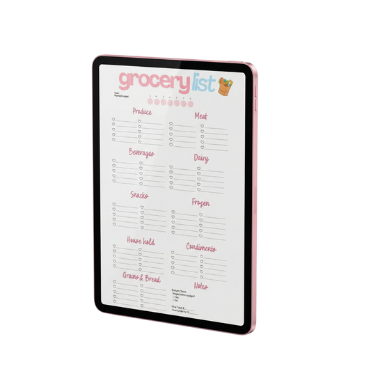 Grocery List Template